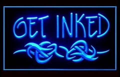 Get Inked Tattoo Piercing Studio LED Neon Sign